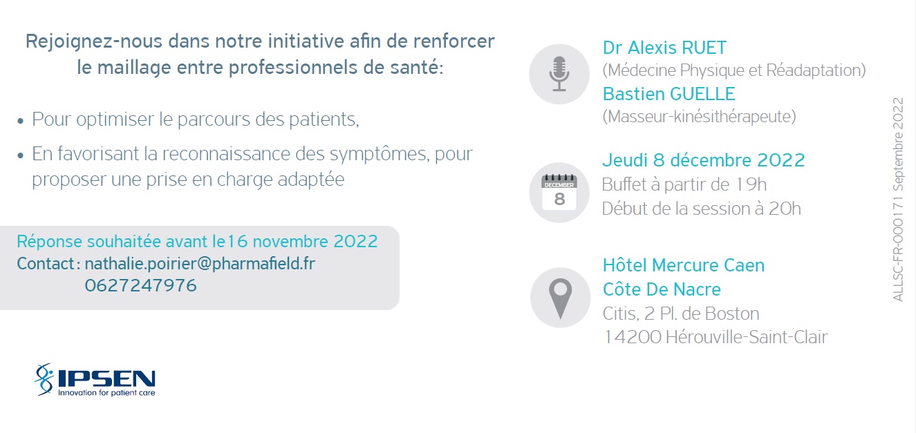 Informations sur la réunion de sensibilisation à la spasticité