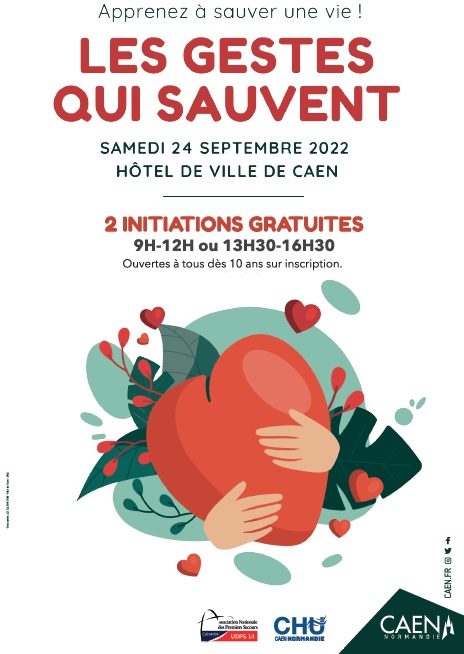 Affiche avec informations Les gestes qui sauvent la vie